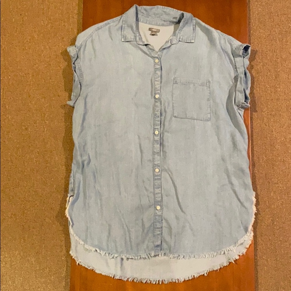 Aerie Denim Muscle Shirt
